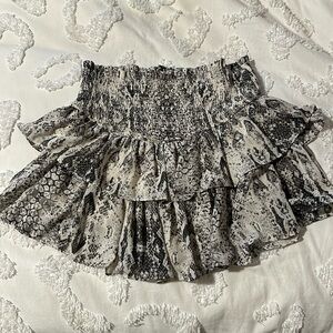 mustard seed snake print skirt